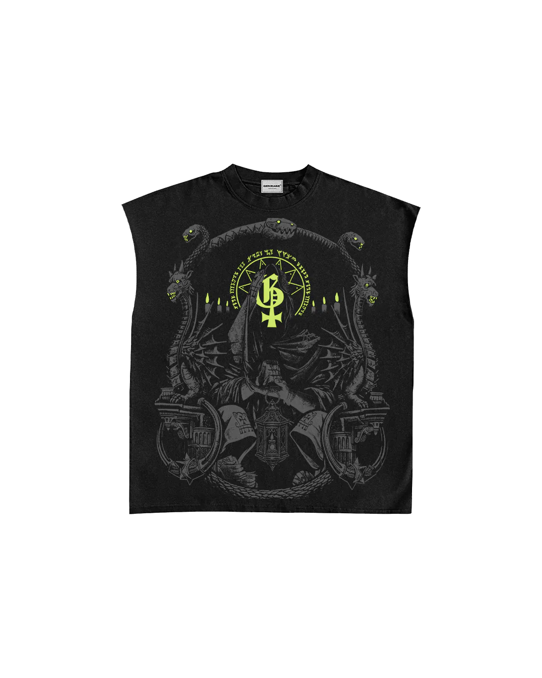 Chakra Black Boxy Unisex Vest - Image 5