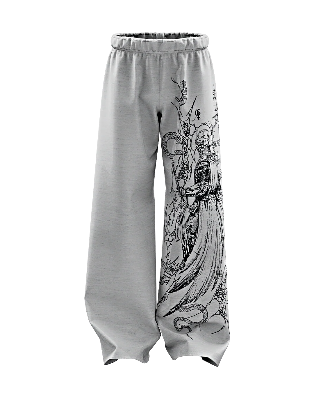 Pain Grey Unisex Straight Fit Baggy Pants